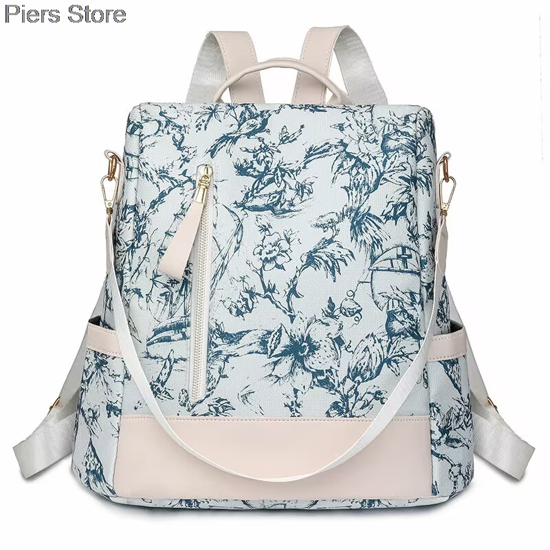 Travel Backpack Anti Theft - Waterproof Oxford Cloth Stitching Women's Backpack
