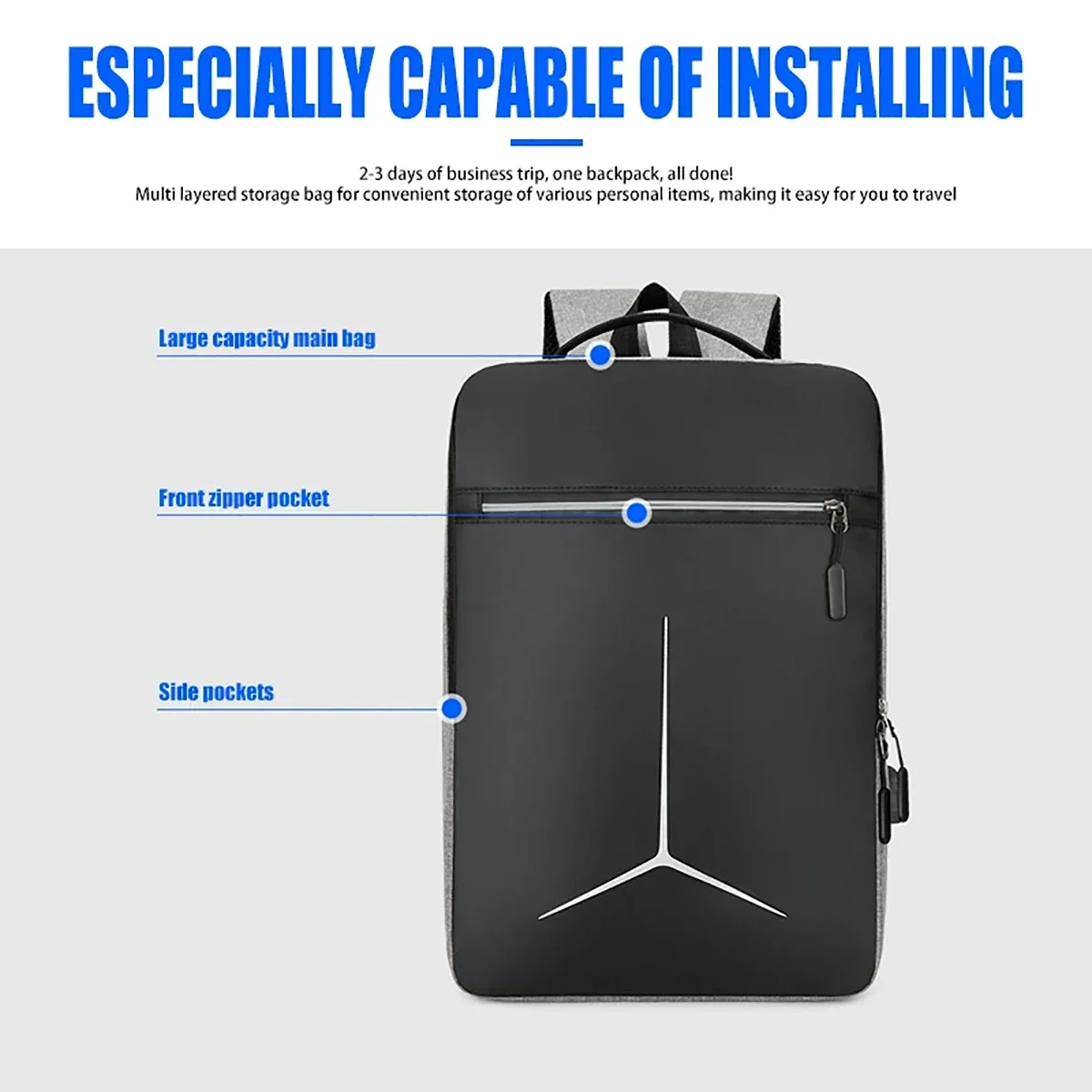 Anti Theft USB Waterproof Hard - Travel Backpack Anti Theft ulasan dan harga