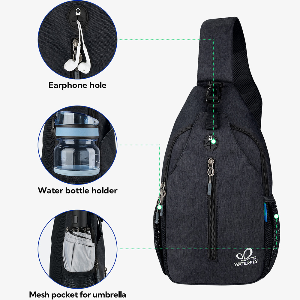 WATERFLY Crossbody Sling Bag C - Sling Backpack Shoulder ulasan dan harga