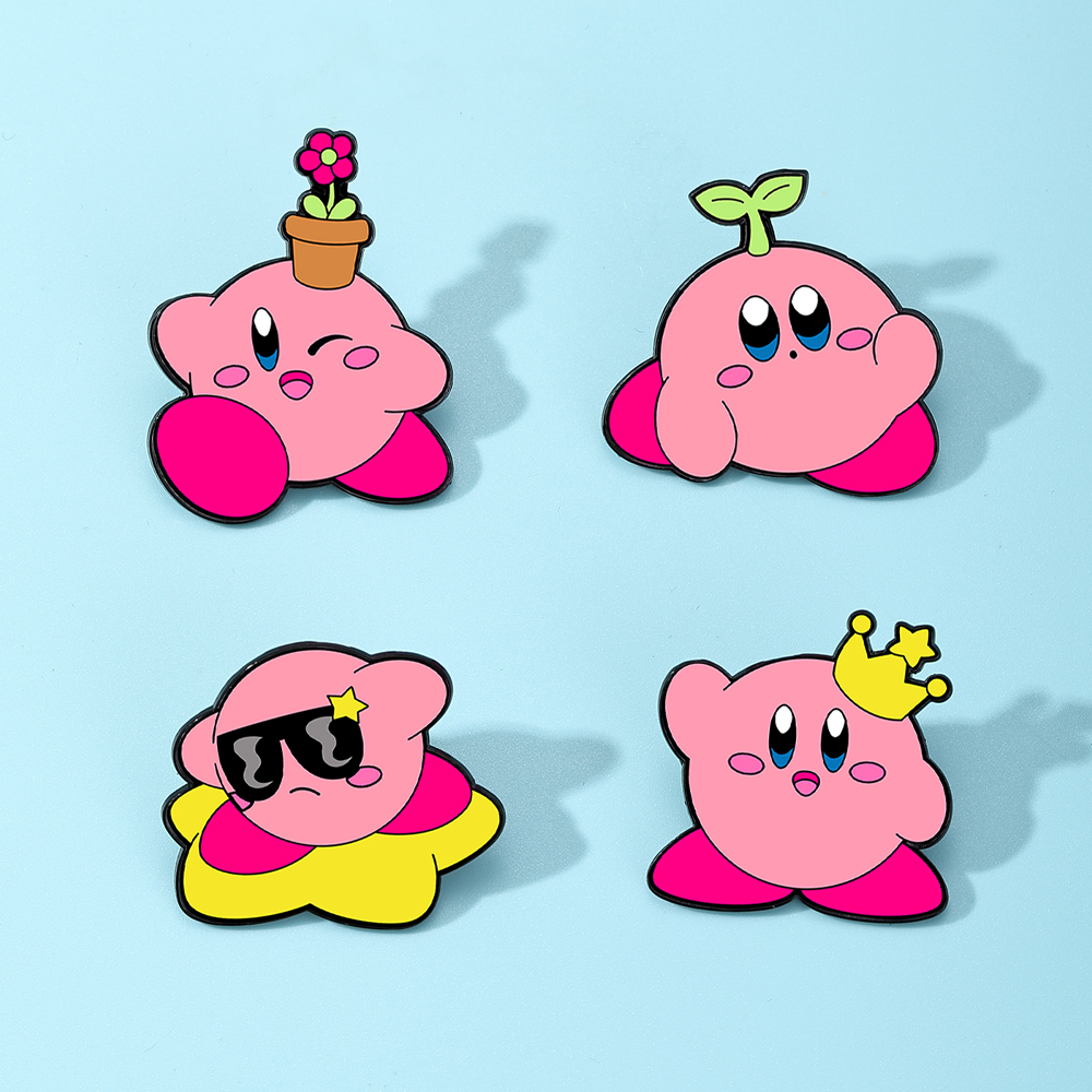 4pcs Kirby Enamel Lapel Pins S - Fashion Backpack Women ulasan dan harga