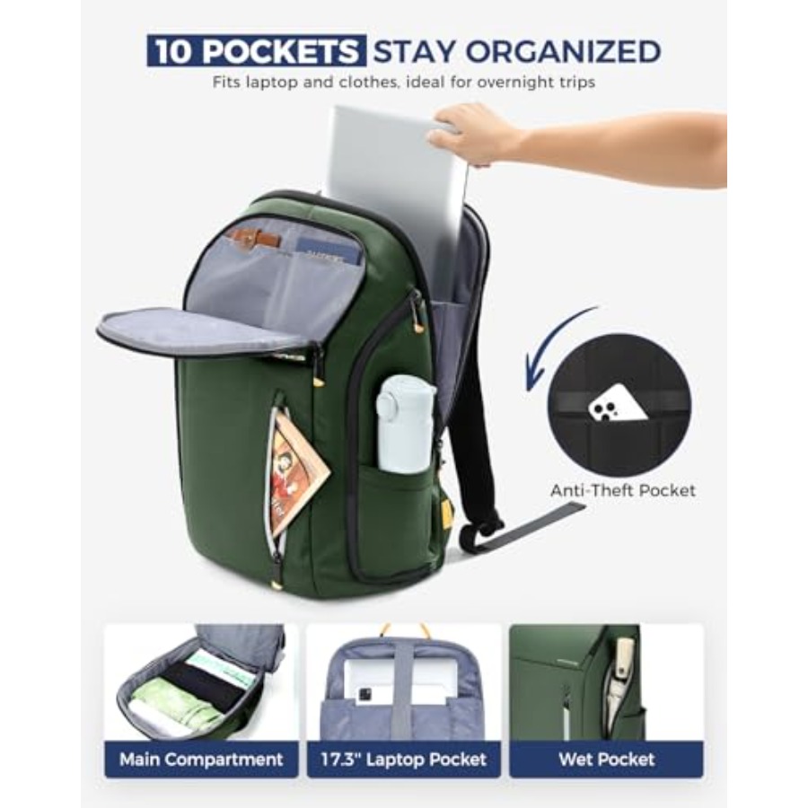 Laptop Backpack for Men, Buses - Travel Backpack Anti Theft ulasan dan harga