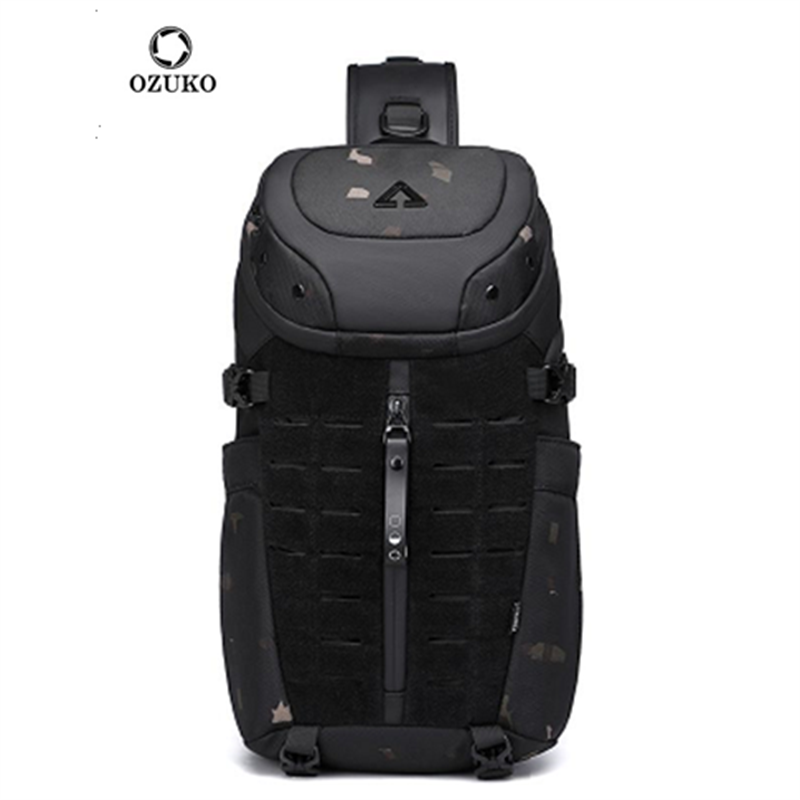 Ozuko Chest Bag Cross bag men  - Travel Backpack Anti Theft ulasan dan harga