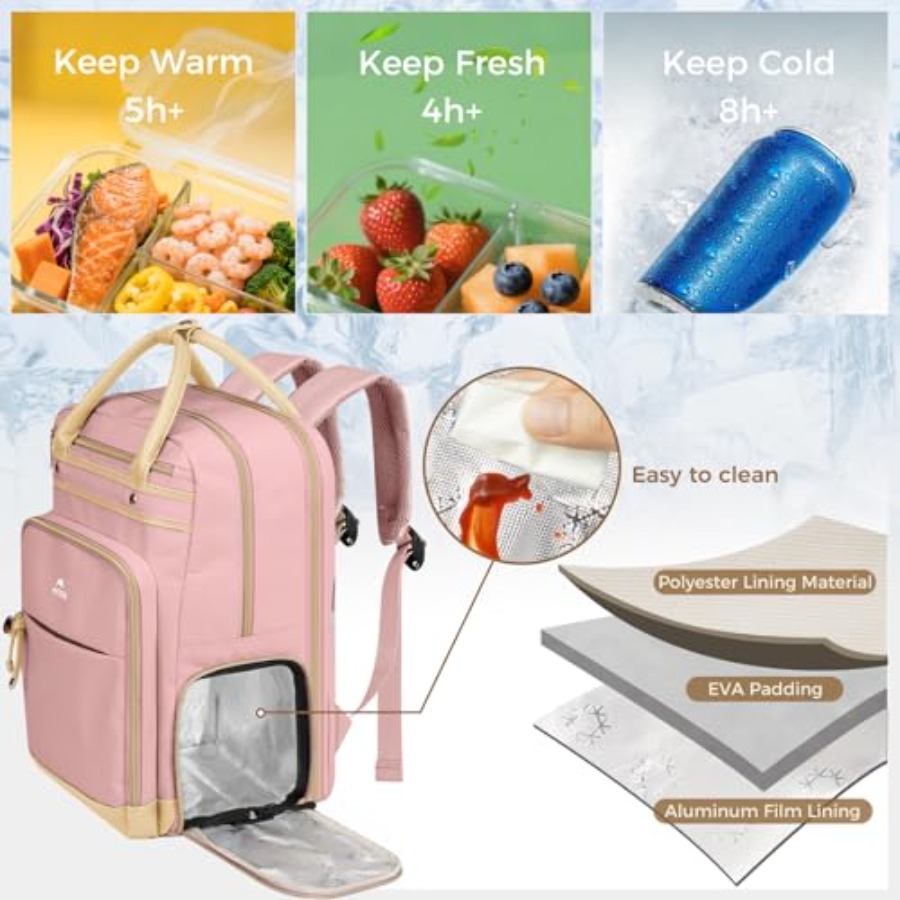 Lunch Backpack for Women, Teac - Laptop Backpack 15.6 ulasan dan harga
