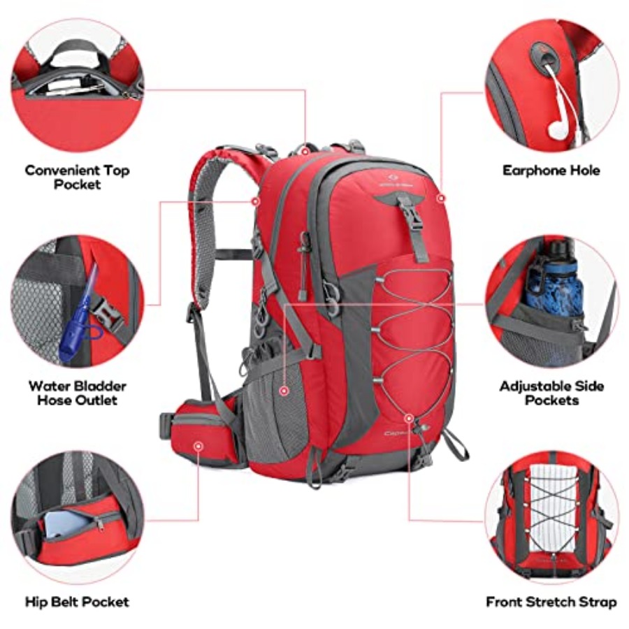 Hiking Backpack, Camping Backp - Rain Cover Backpack ulasan dan harga