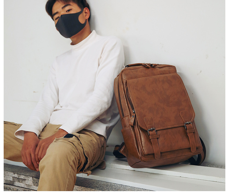 Custom Logo Pu Backpack For Me - Business Backpack Brief ulasan dan harga