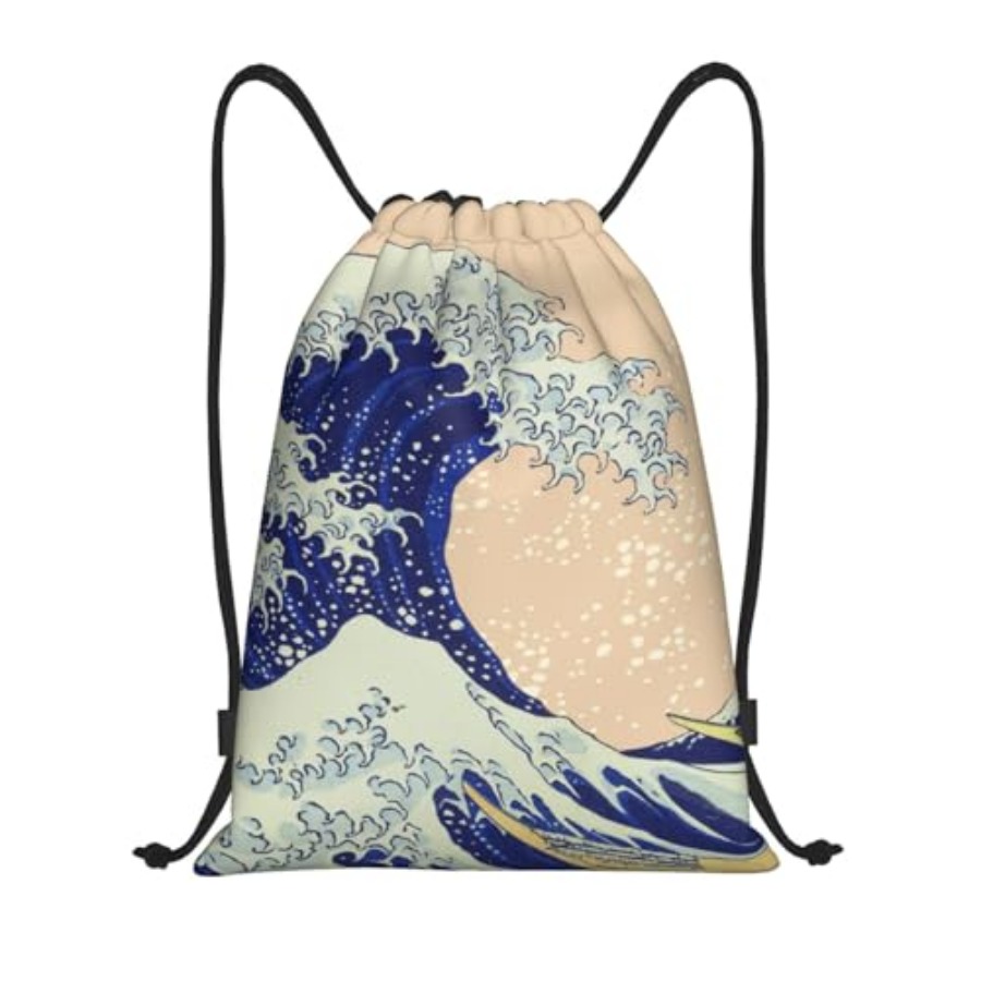 Japanese Kanagawa Ocean Great  - Drawstring Gym Bag ulasan dan harga