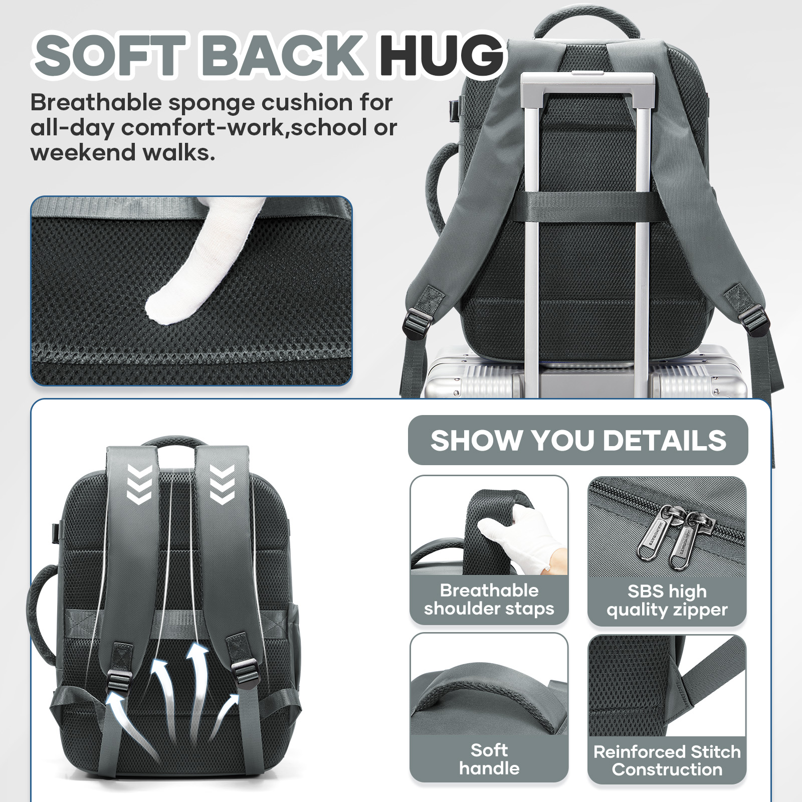 Ryanair Cabin Bags 40x30x20 Un - Canvas Backpack Casual ulasan dan harga