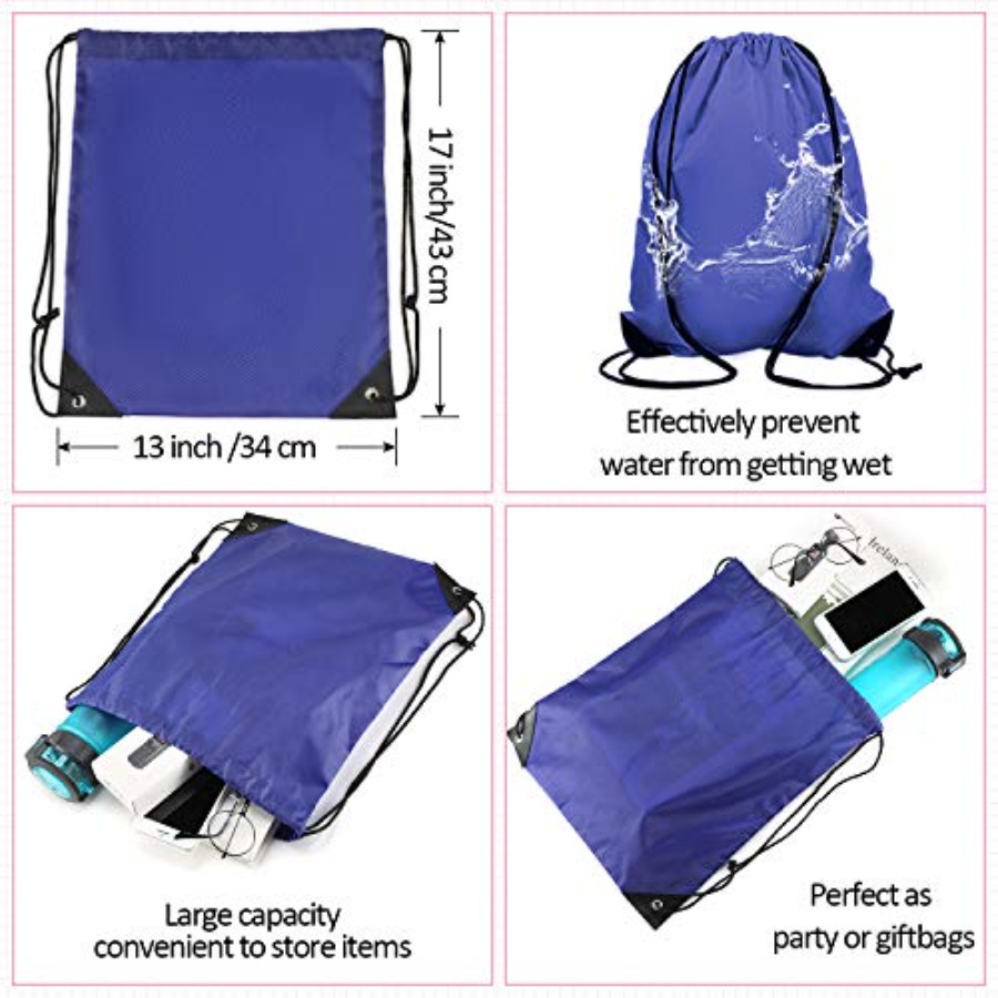 60 Pieces Drawstring Backpack  - Drawstring Gym Bag ulasan dan harga
