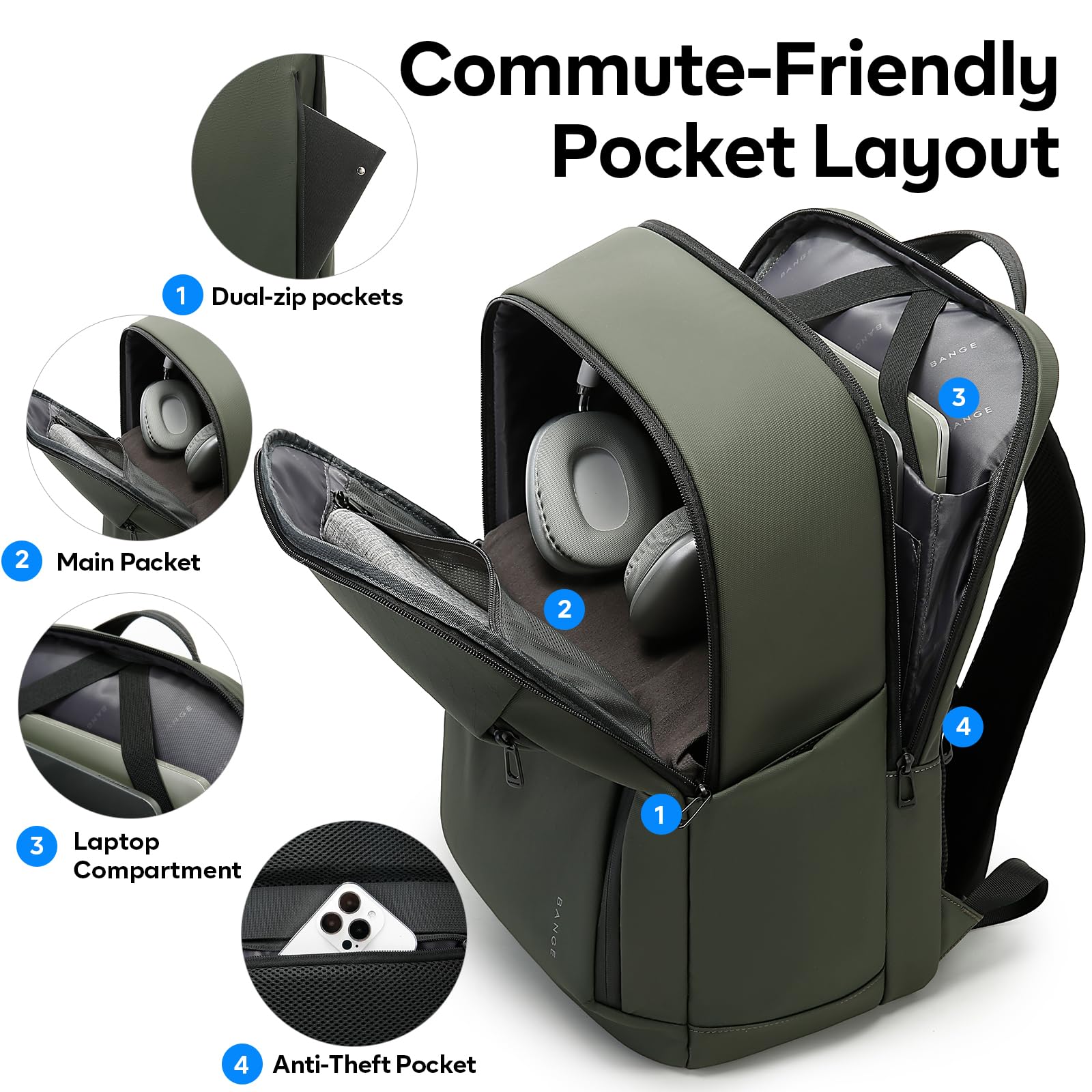 BANGE Fashion Simple Design Wo - Travel Backpack Anti Theft ulasan dan harga