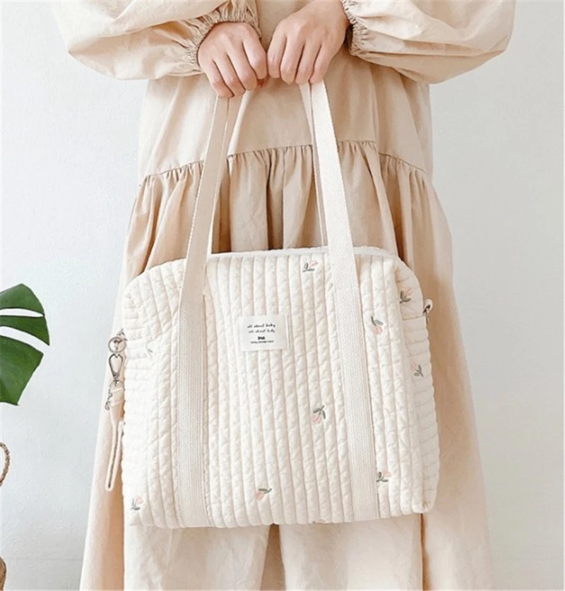 Embroidered Mommy Bag Handbag  - Backpack Diaper Bag ulasan dan harga