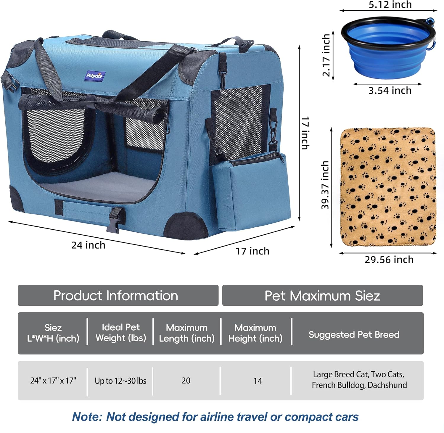 Portable Collapsible Dog Crate - Foldable Backpack Small ulasan dan harga
