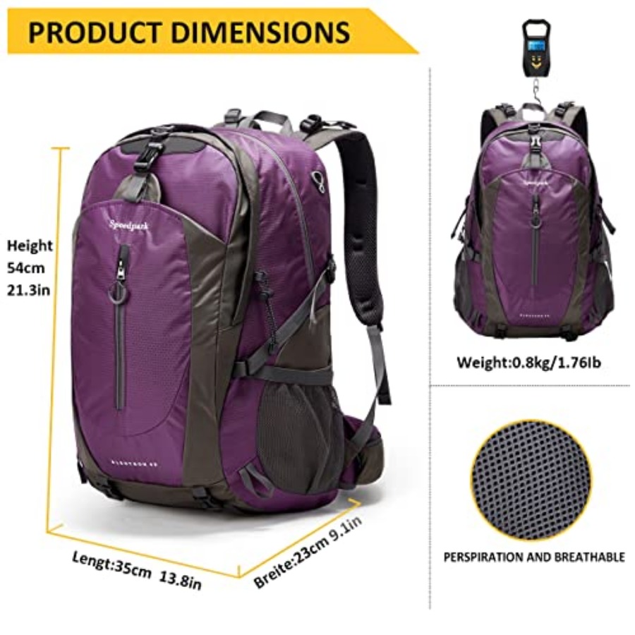 Hiking Backpack 40L Waterproof - Rain Cover Backpack ulasan dan harga