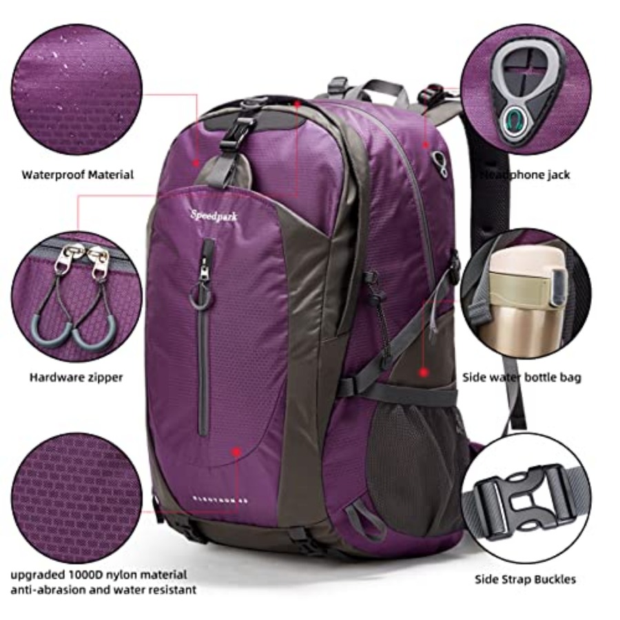 Hiking Backpack 40L Waterproof - Rain Cover Backpack ulasan dan harga
