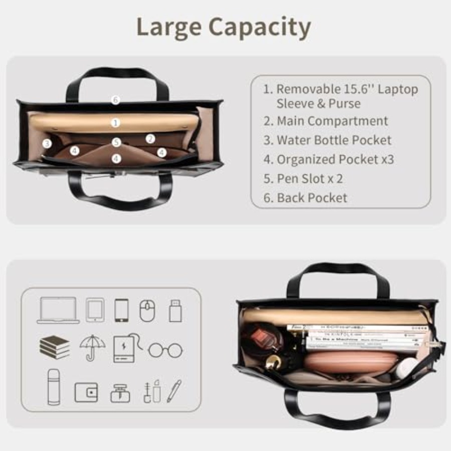 ESTARER Women's Laptop Leather - Laptop Sleeve Removable ulasan dan harga