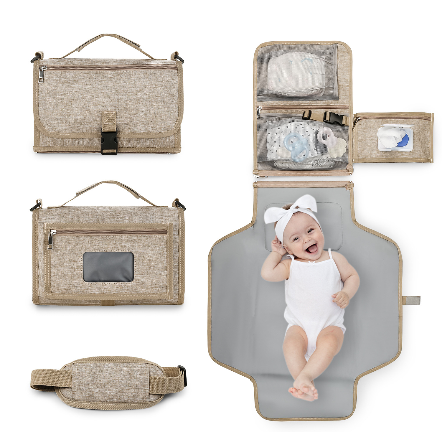 3 in 1 Diaper Changing Pad Por - Backpack Diaper Bag ulasan dan harga