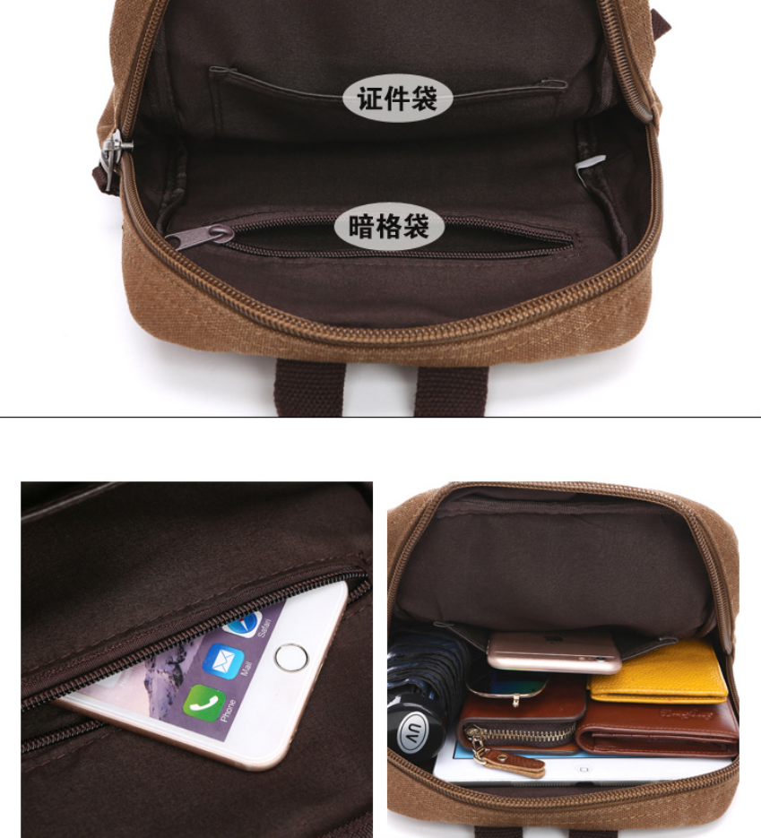 Men's Canvas Mini Backpack Men - Sling Backpack Shoulder ulasan dan harga
