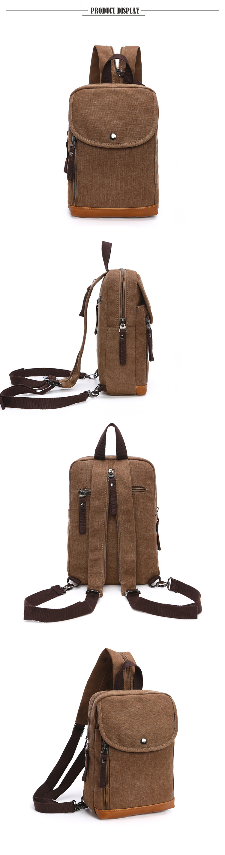Men's Canvas Mini Backpack Men - Sling Backpack Shoulder ulasan dan harga
