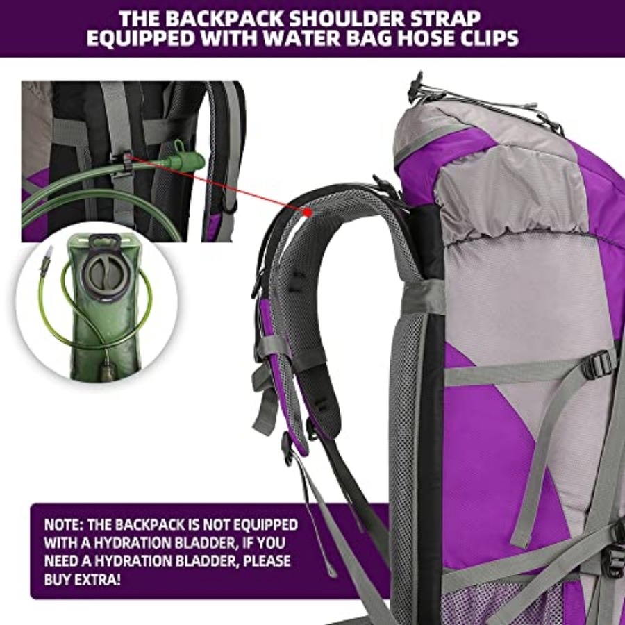 70L Hiking Backpack with Rain  - Rain Cover Backpack ulasan dan harga