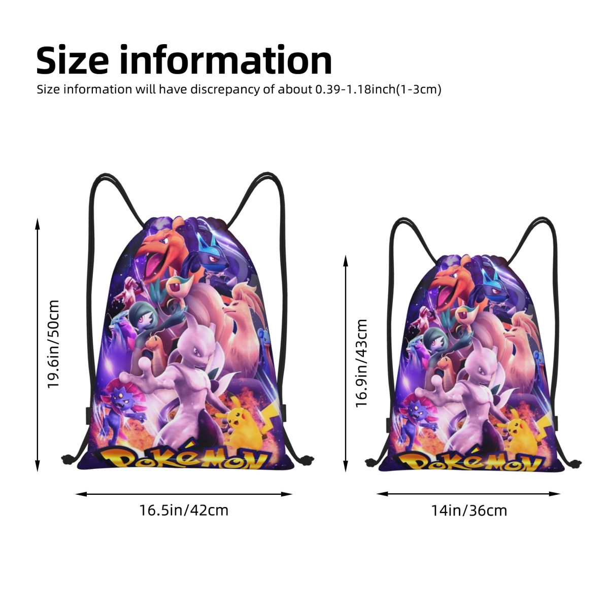 Cute Cartoon Manga Poke-Mon Ba - Drawstring Gym Bag ulasan dan harga