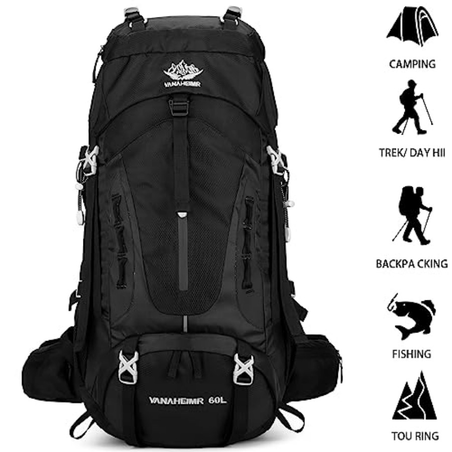 50L Hiking Backpack Men Campin - Rain Cover Backpack ulasan dan harga