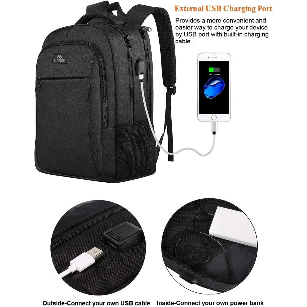 MATEIN BusinLaptop Backpack, 1 - Laptop Backpack 15.6 ulasan dan harga