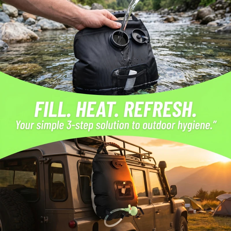 20L Solar Shower Bag Large Cap - Hydration Pack Outdoor ulasan dan harga