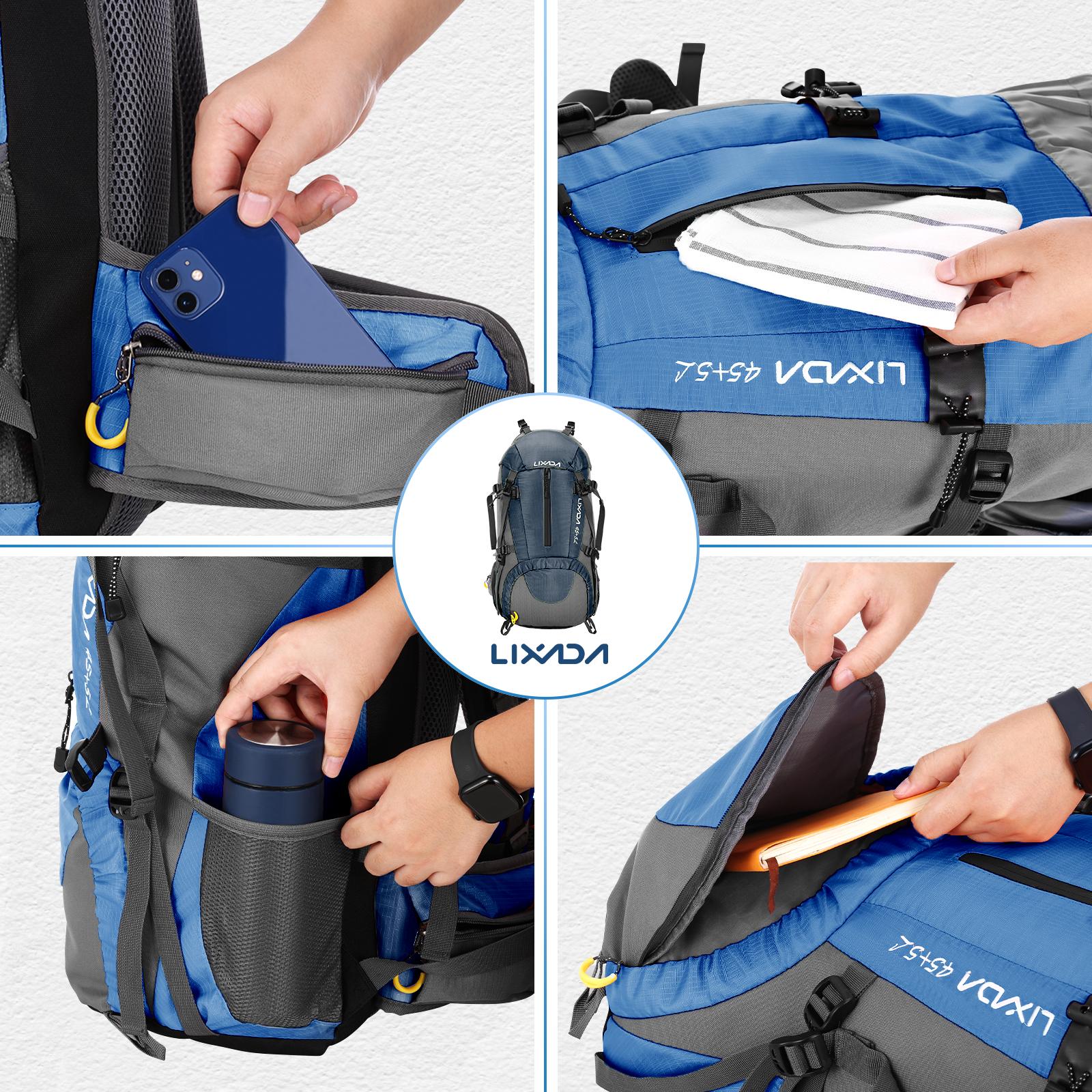 Lixada 50L Large Waterproof Tr - Rain Cover Backpack ulasan dan harga