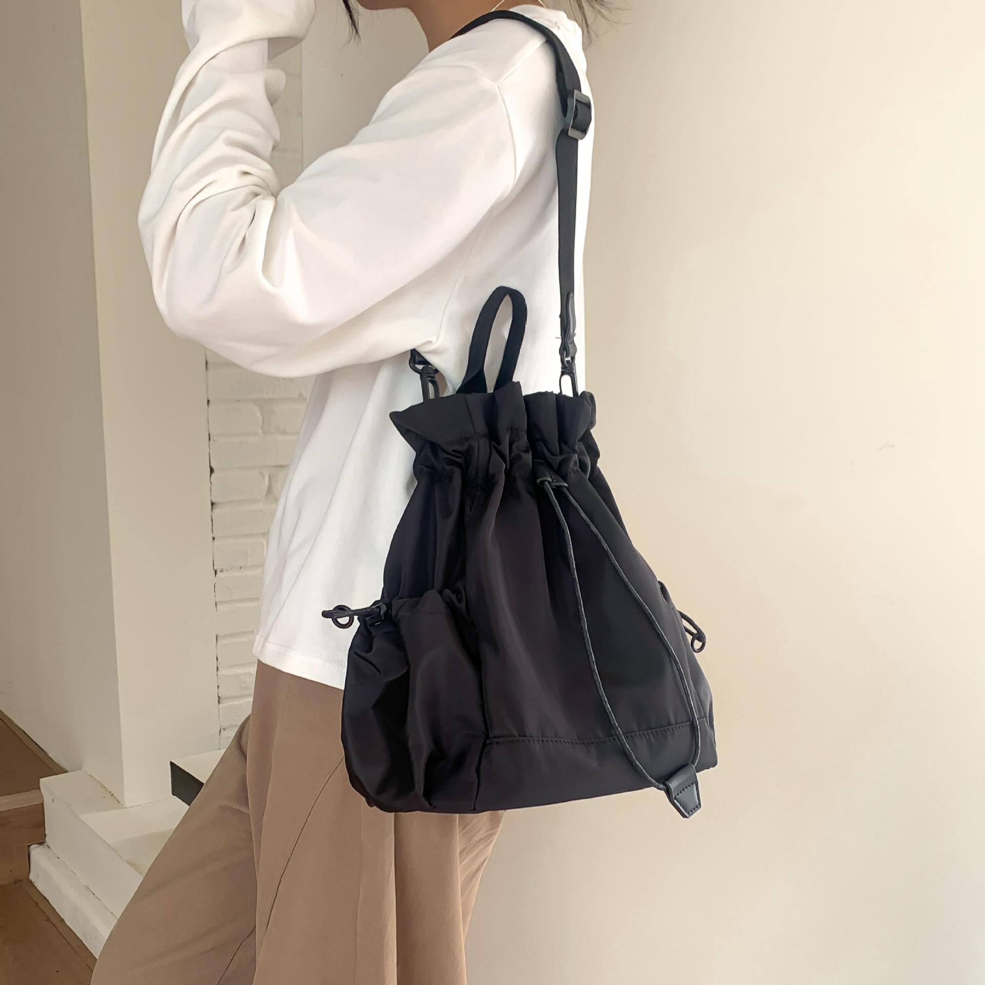 Multi-function Drawstring Buck - Canvas Backpack Casual ulasan dan harga