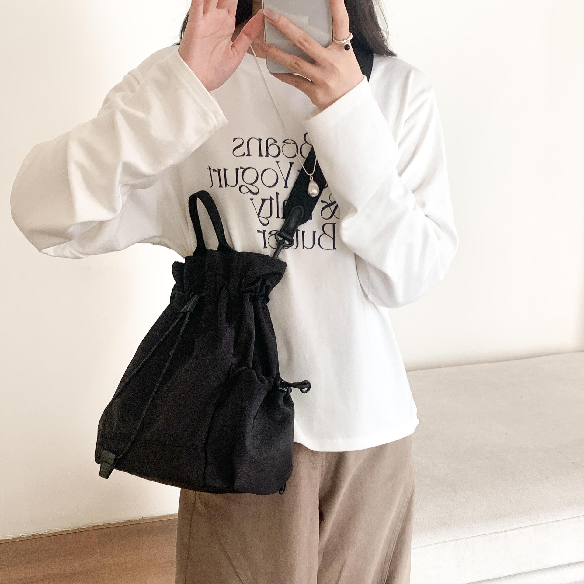 Multi-function Drawstring Buck - Canvas Backpack Casual ulasan dan harga