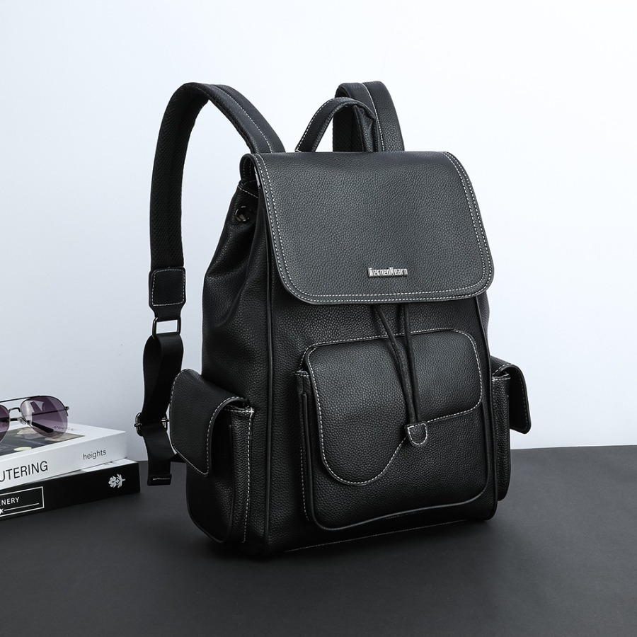 【New Arrival】Women's Black Fau - Leather Backpack Vintage ulasan dan harga