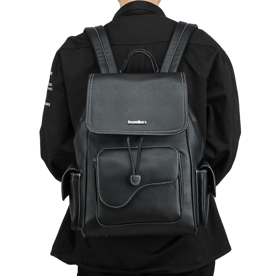 【New Arrival】Women's Black Fau - Leather Backpack Vintage ulasan dan harga