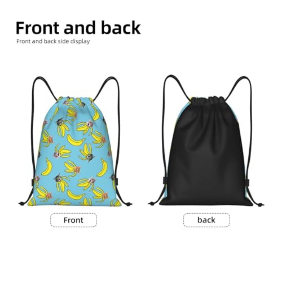 Funny Cat Banana Bananas Draws - Drawstring Gym Bag ulasan dan harga