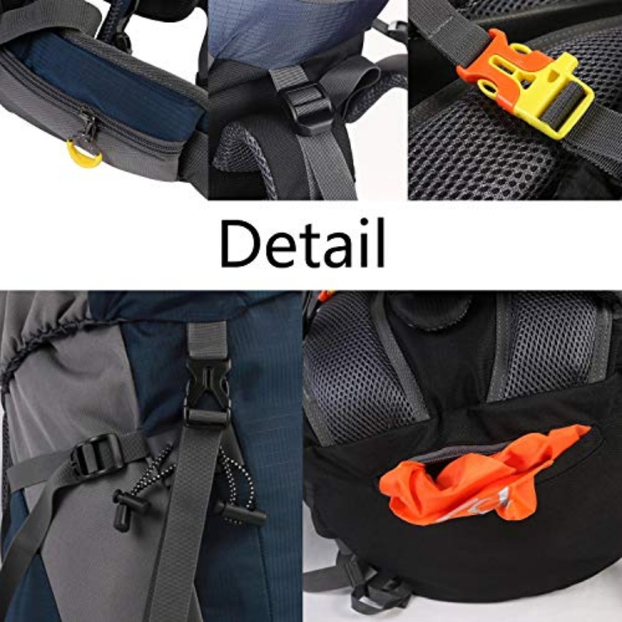 50L Hiking Backpack Men Campin - Rain Cover Backpack ulasan dan harga