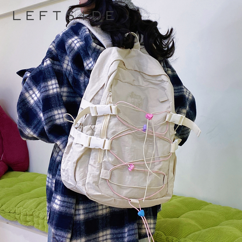 LEFTSIDE Women's Nylon Backpac - School Backpack Teen ulasan dan harga